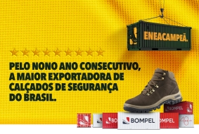 Bompel consolida liderança e completa 9 anos como maior exportadora de calçados de segurança do Brasil