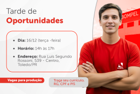 Tarde de Oportunidades Bompel – Venha trabalhar conosco!